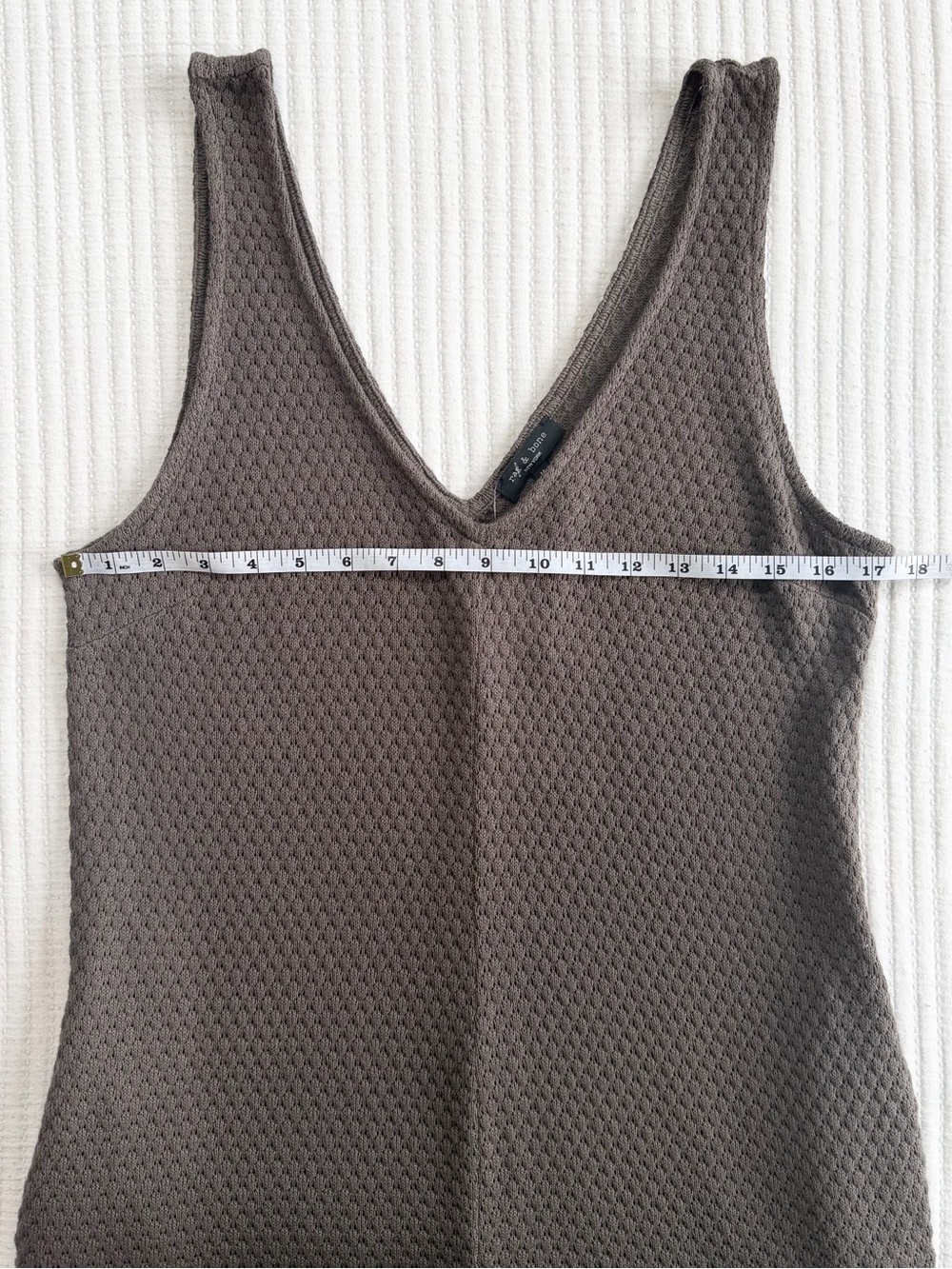 rag & bone Sleeveless V-Neck Mini Dress in Brown - Picture 6 of 9